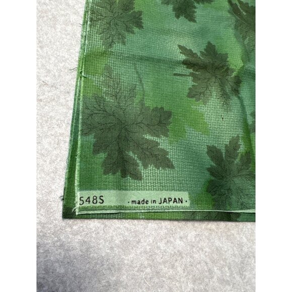 Green Leaf Print Cotton Fabric Panel 8x44" Made in Japan for Crafting & Sewing P - Picture 5 of 6